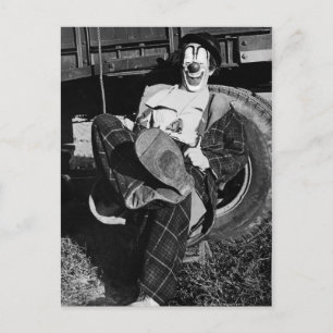 Victorian Weird Funny Hobo Clown Postcard