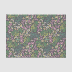 Victorian White Daisies Purple Butterflies Garden Tissue Paper