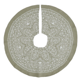 Victorian, White Lace Look Christmas Tree Skirt