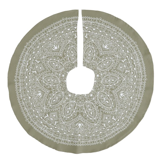 Victorian, White Lace Look Christmas Tree Skirt (Front)