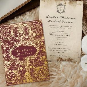 Victorian Wine and Gold Ornate Vintage Wedding