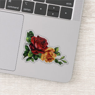 Victorian Wine Red and Golden Yellow Roses