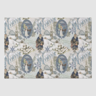 Victorian Winter Blues Vignette Tissue Paper