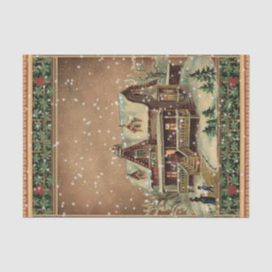 Victorian Winter Scene Tissue Paper