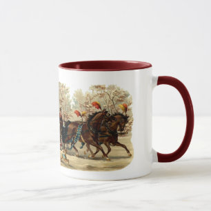Victorian Winter Scene Vintage Coffee Mug