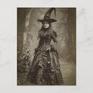 Victorian Witch Sepia Portrait style 3 Postcard