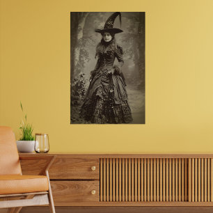 Victorian Witch Sepia Portrait style 3 Poster