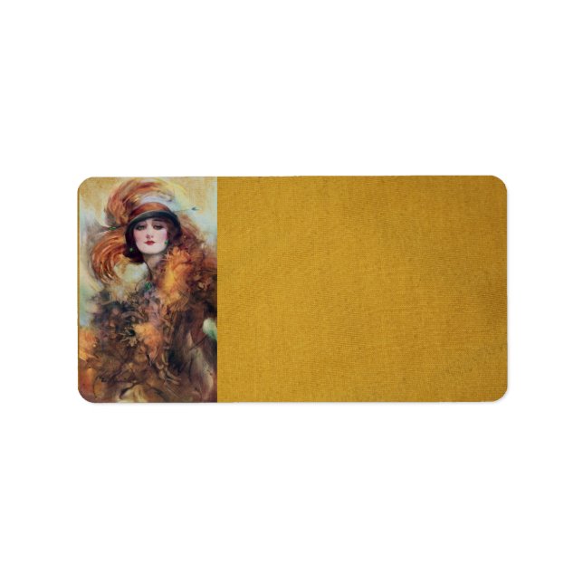 Victorian Woman Address Label (Front)