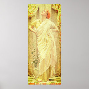 Victorian woman Albert moore canaries renaissance Poster