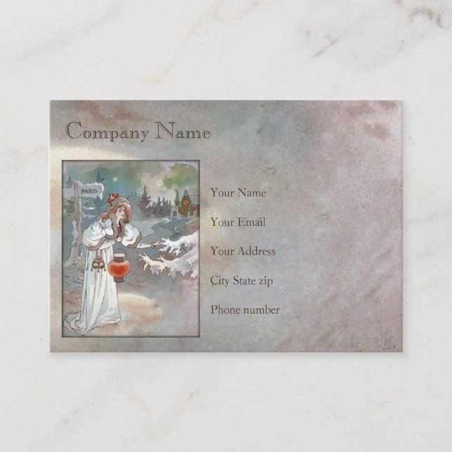 Victorian Woman Business Card (Front)