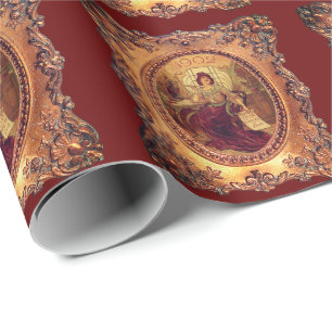 Victorian woman in elegant Victorian frame Wrapping Paper