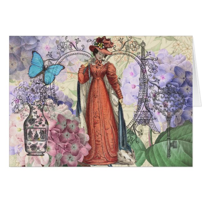 Victorian Woman in Red Colourful Fashion (Front Horizontal)