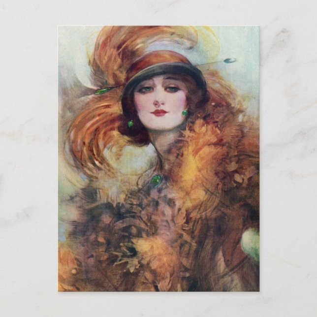 Victorian Woman Postcard (Front)