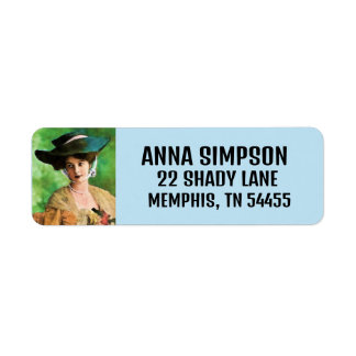 Victorian woman pretty Return Address Labels