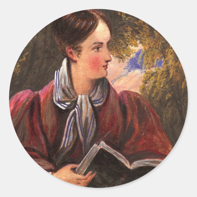 Victorian Woman Reader - Book Club, Bibliophile Classic Round Sticker (Front)