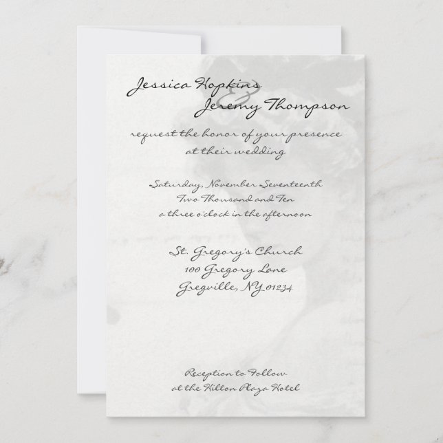 Victorian Woman Wedding Invitation Cards (Front)