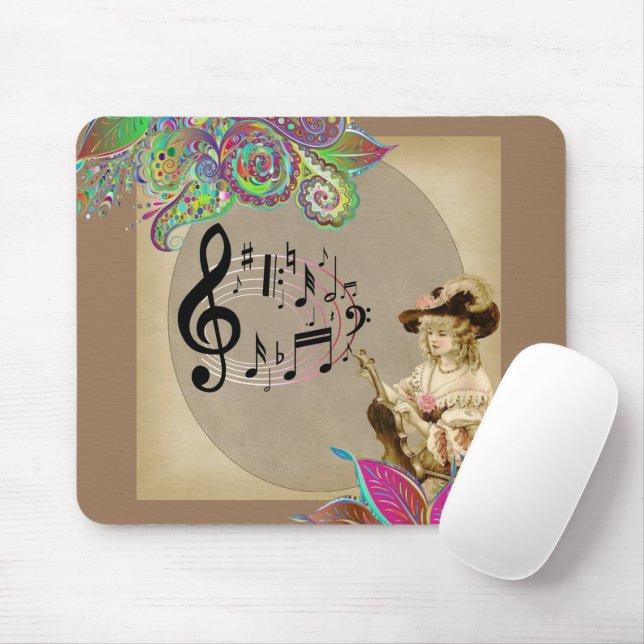 Victorian Women Floral  Mouse Pad! Mouse Pad (With Mouse)