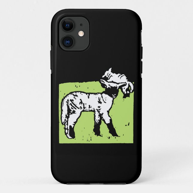 Victorian Wood Cut White Lambs or Sheep Case-Mate iPhone Case (Back)