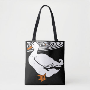 Victorian Woodcut Ducks on Bag