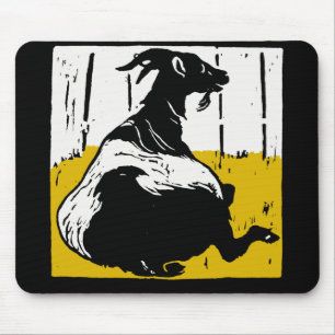 Victorian Woodcut Goat Mousepad