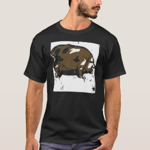 Victorian Woodcut Pig On T Shirt