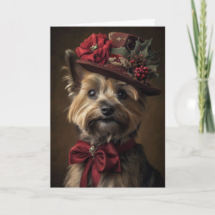 Victorian Yorkie Christmas Holiday Card