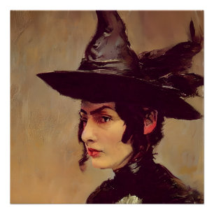 Victorian Young Witch Poster