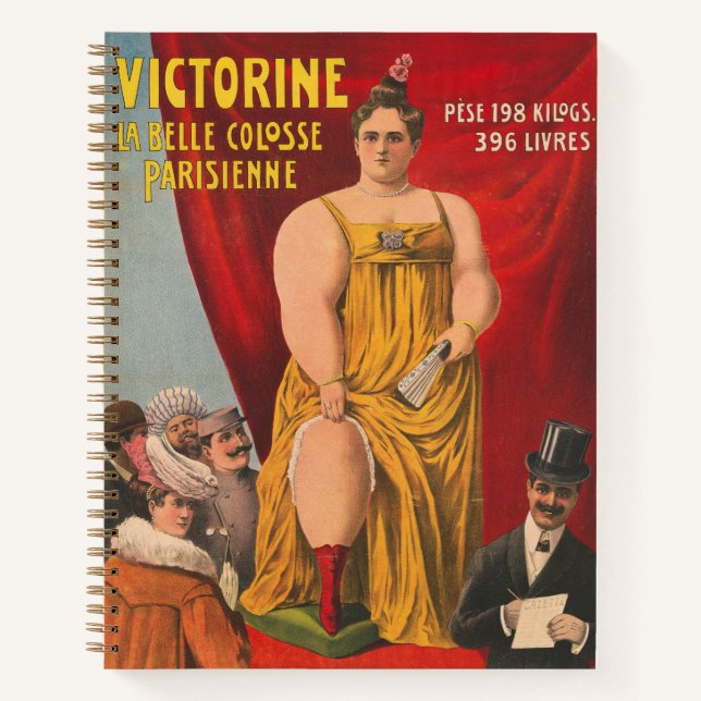 Victorine, The Beautiful Parisian Large Woman Notebook (Front)