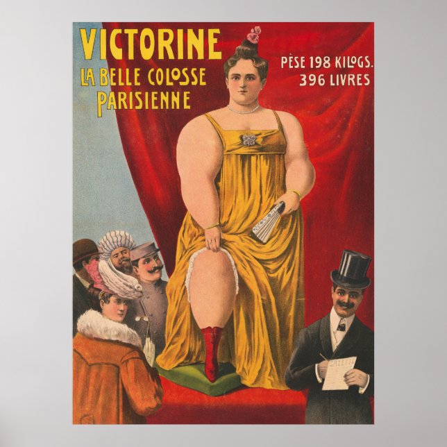 Victorine, The Beautiful Parisian Large Woman Poster (Front)