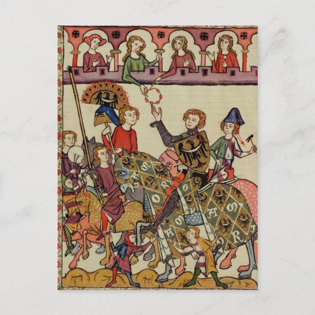 Victorious Knight, 14th Century Postcard (Front)