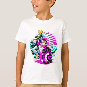 Victorious Maneki-neko - Japanese Good Luck Cat T-Shirt