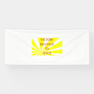 victory belongs to Jesus Banner