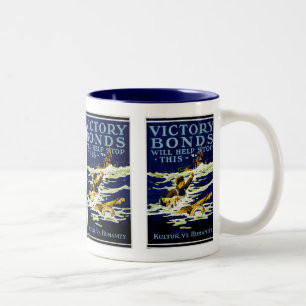 Victory Bonds Will Help Stop This Two-Tone Coffee Mug