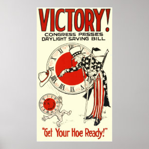 VICTORY! CONGRESS PASSES DAYLIGHT SAVING BILL POSTER