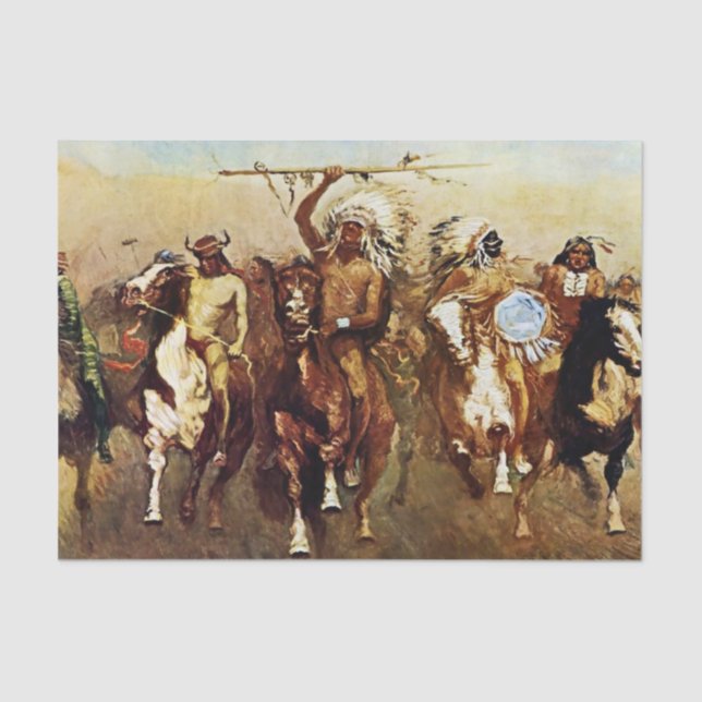 “Victory Dance” Western Art by Frederic Remington Tissue Paper (Front)