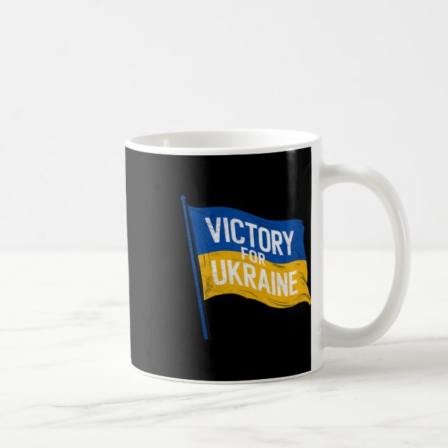 Victory For Ukraine Flag  Coffee Mug (Right)
