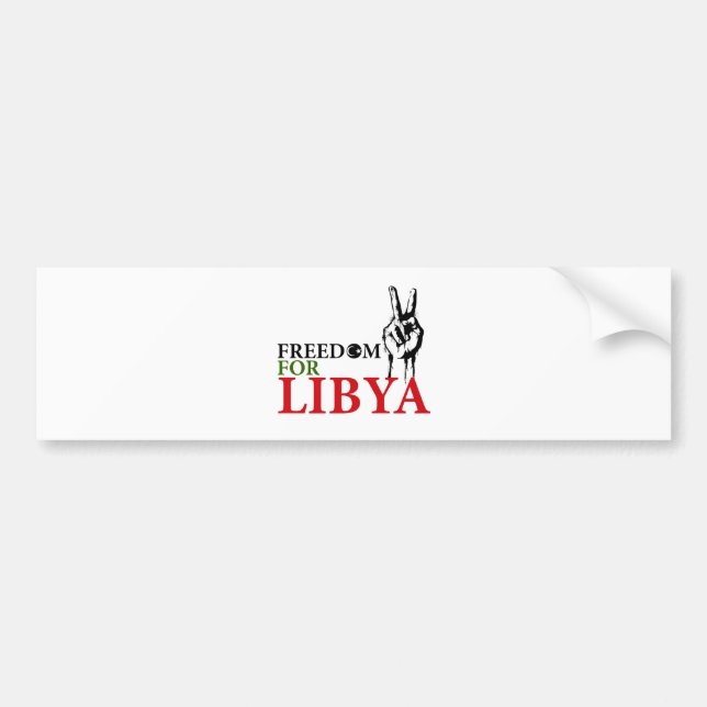 Victory & Freedom for Libya Bumper Sticker (Front)