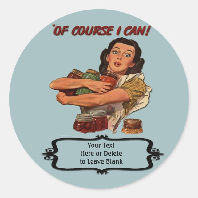 Victory Garden Canning Label Custom Personalised (Front)