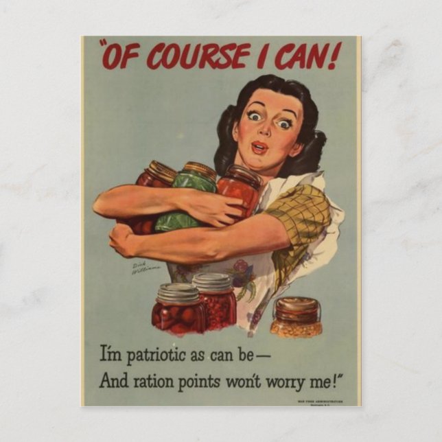 Victory Garden Of Course I Can Postcard (Front)