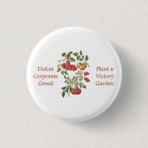 Victory Garden Tomato Tote 3 Cm Round Badge