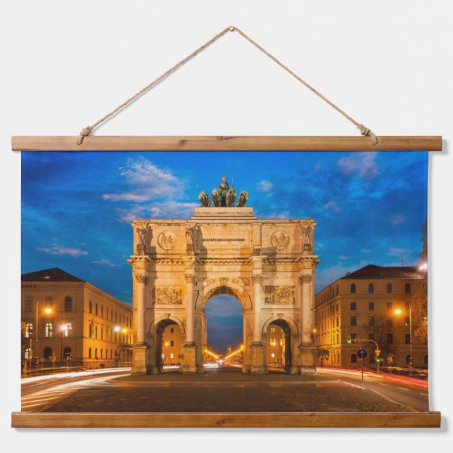 Victory Gate Munich Germany Hanging Tapestry (Front)