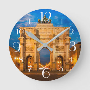 Victory Gate, Munich Germany Round Clock