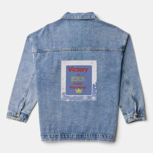 Victory In Jesus Denim Jacket