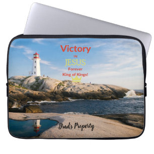 Victory In Jesus Laptop Sleeve