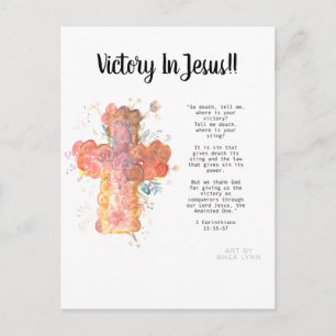 Victory in Jesus Postcard