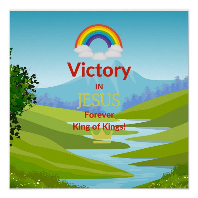 Victory In Jesus Rainbow  Poster (Front)