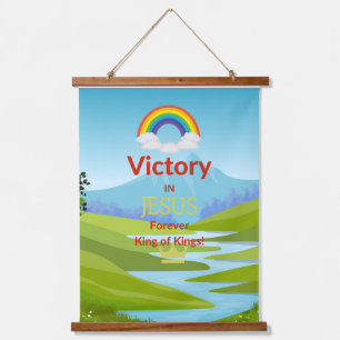 Victory In Jesus Rainbow Tapestry