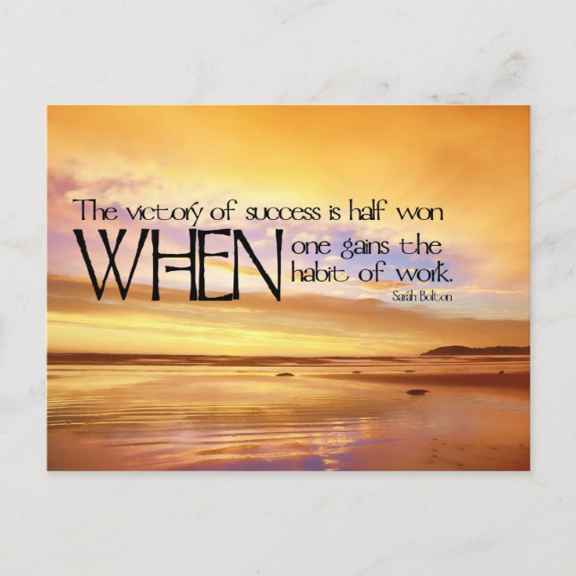 Victory of Success Motivational Postcard (Front)