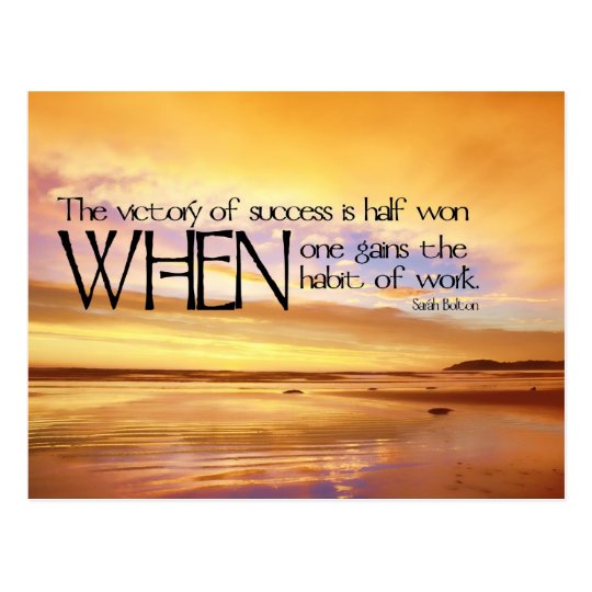 Victory of Success Motivational Postcard