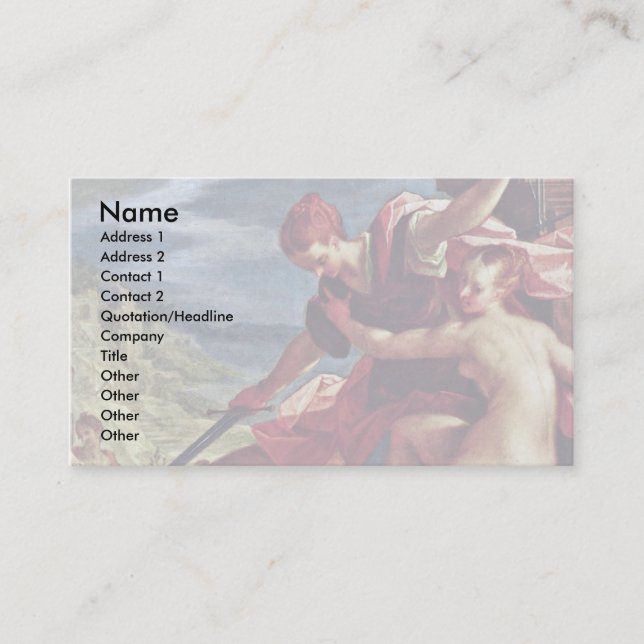 Victory Of Truth Under The Protection Of Justice Business Card (Front)